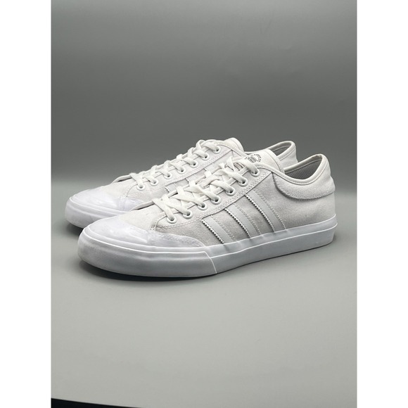 Adidas Match Court Men's Size 10 Triple White Athletic Casual Shoes Used - Picture 2 of 9